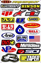 Dirt Bike Motorcycles Supercross Motocross ATV Lot 6 vinyl decals Multicolor