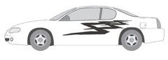 DECAL #A987 VINYL GRAPHIC AUTO SUV VEHICLE CROSS OVER MODERN TRUCK VAN CAR SEMI