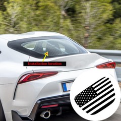 Rear Back Window American Flag Black Sticker Fit For Toyota Supra 2019-2022