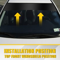 Universal Windshield Banner Matte Black Vinyl Decal Sun Strip 60″x12″ H