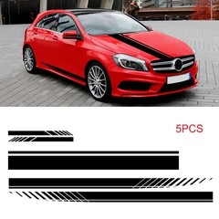 5PCS Car Stickers and Decals,Stripe Graphic Sticker for Car Auto Body Side Long