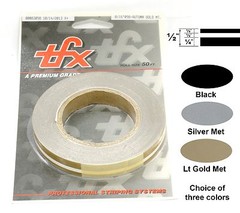 Half Inch Wide Truck PinStripe 1/2″ (8/16″) x 50′ Roll Accent Pinstripe Stripe
