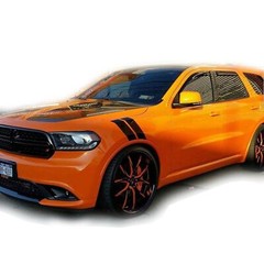 4pcs Matte Black Universal Car Hood Fender Racing Stripe Hash Mark Vinyl Decal