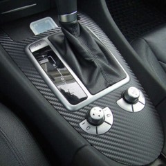 3D Car Interior Accessories Interior Panel Black Carbon Fiber Vinyl Wrap Sticker