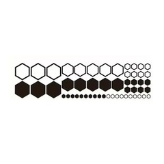 52PCS Honeycomb Car Sticker Vinyl Hexagonal Graphics Sticker DIY Body Side Decor