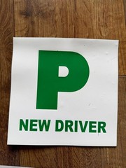HALFORDS 3 X P Green Fully Magnetic Learner Driver Plates Passed Pass New Driver