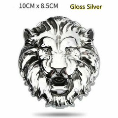 3d Metal Lion Head Relief Car Emblem Motorcycle Trunk Fender Badge Decal Sticker