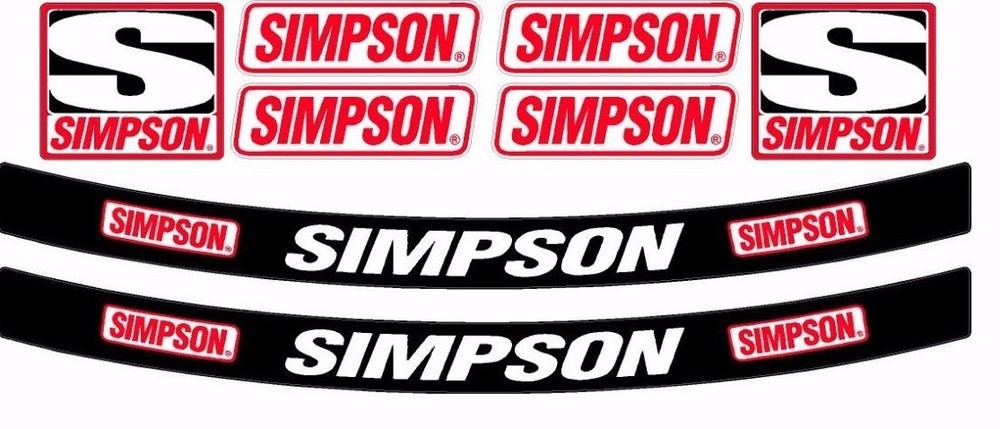 SIMPSON HELMET SUN STRIP STICKER DECAL