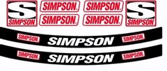 SIMPSON HELMET SUN STRIP STICKER DECAL