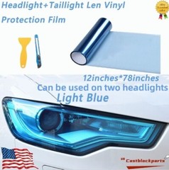 For 12″x78″ Gloss Light Blue Tint Vinyl Wrap Film Headlight+ Taillight