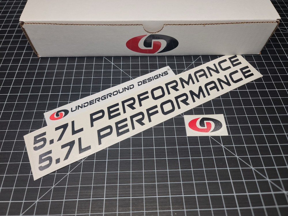 5.7L Performance Decals (2pk) Hood Stickers Fits 2005-09 Ram Charger Durango R/T