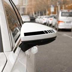 4-Pack Water-Resistant Car Mirror Stickers – Stylish Reflective Accents in Black