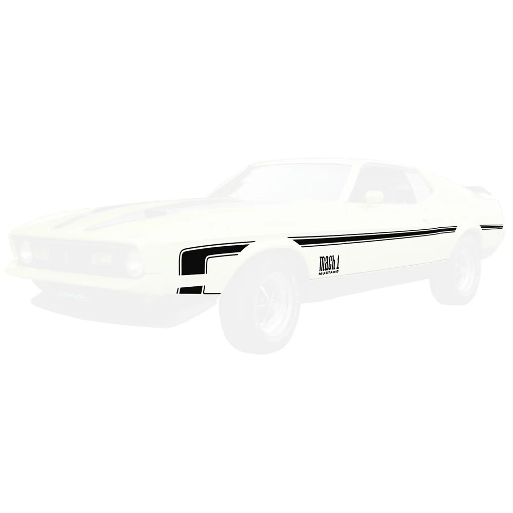 Graphic Express Stripe Kit Complete Black Mach 1 Mustang 1971-1972