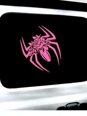Rose spider Vinyl Decal For Vehicle Windows Laptops Decorate Any Smooth Surface
