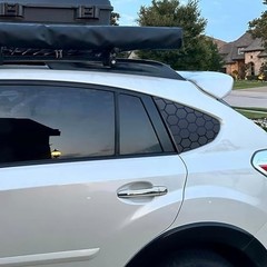 2pcs Matte Black Honeycomb Decal Stickers for CrossTrek XV 2012-2017, Rear Windo