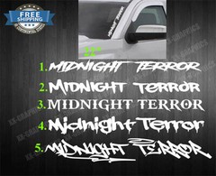Midnight Terror Vinyl 22″ Decal Sticker Windshield Diesel Turbo JDM Car Truck