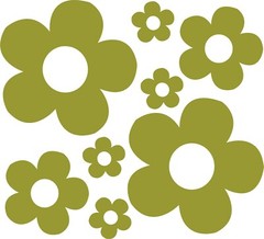 others_flowers_groovy Motorcycle Windows Bumper Laptop Home Wall Decor Viny
