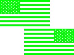 American Flag Left and Right Facing Vinyl Decal Multiple Colors and Sizes