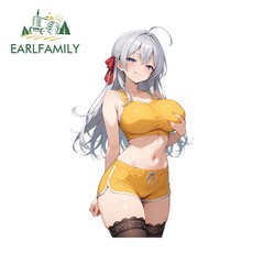 EARLFAMILY 5.1″ Alya Alluring Chest Personality Creative Stickers Vinyl Decals
