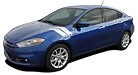 2013-2016 DOUBLE BAR RT Hash Fender Hood Vinyl Graphics Decals fits Dodge Dart