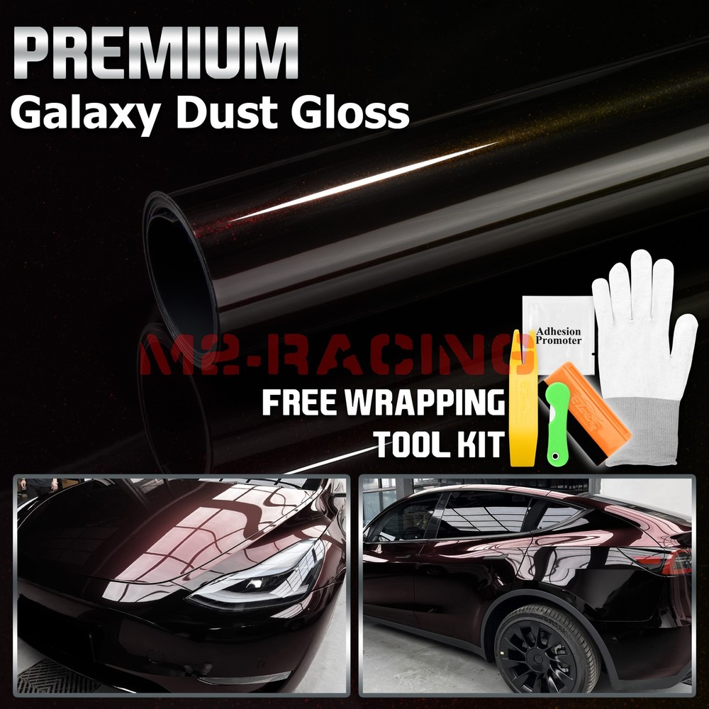 Galaxy Dust Gloss Black Cherry Metallic Sticker Decal Vinyl Wrap Sheet Film Auto