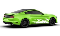 Lower flames side graphics stickers decals compatible with Ford Mustang