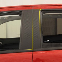 4PC REAL CARBON FIBER Pillar Posts Door Trim FOR Chevy Colorado/GMC CANYON 2015+