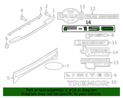 Genuine Ford Tailgate Lettering – Gloss Black ML3Z-9941018-A