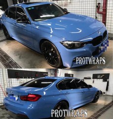 50FT x 5FT Premium Ultra Gloss Ablu Blue Vinyl Whole Car Wrap Film Sticker Decal