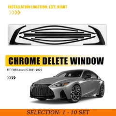 1-10Set Glossy Black Overlay Vinyl Window Cover Trim Garnish Fit Lexus IS 21-25