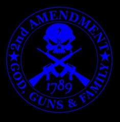 Guns god family gun owners decal window sticker political 2nd 1789 USA Nra