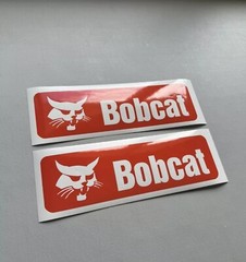 Bobcat Orange Stripes Replacement SET OF 2 Skid Steer Vinyl Decal Sticker