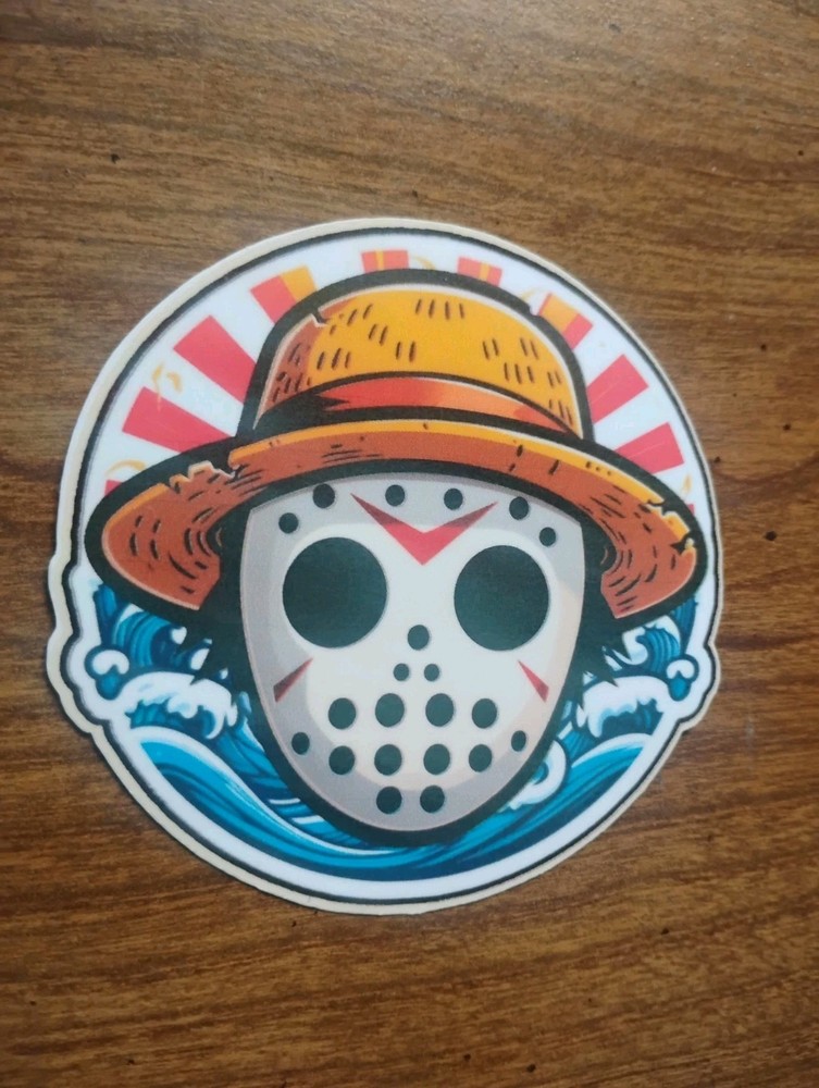 Luffy One Piece Wearing Jason Mask Unique JDM Car Truck Vinyl Decal Window…