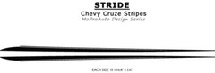 Stride Upper Body Line Pin Stripe 3M Vinyl Graphic Decal fits 11-15 Chevy Cruze