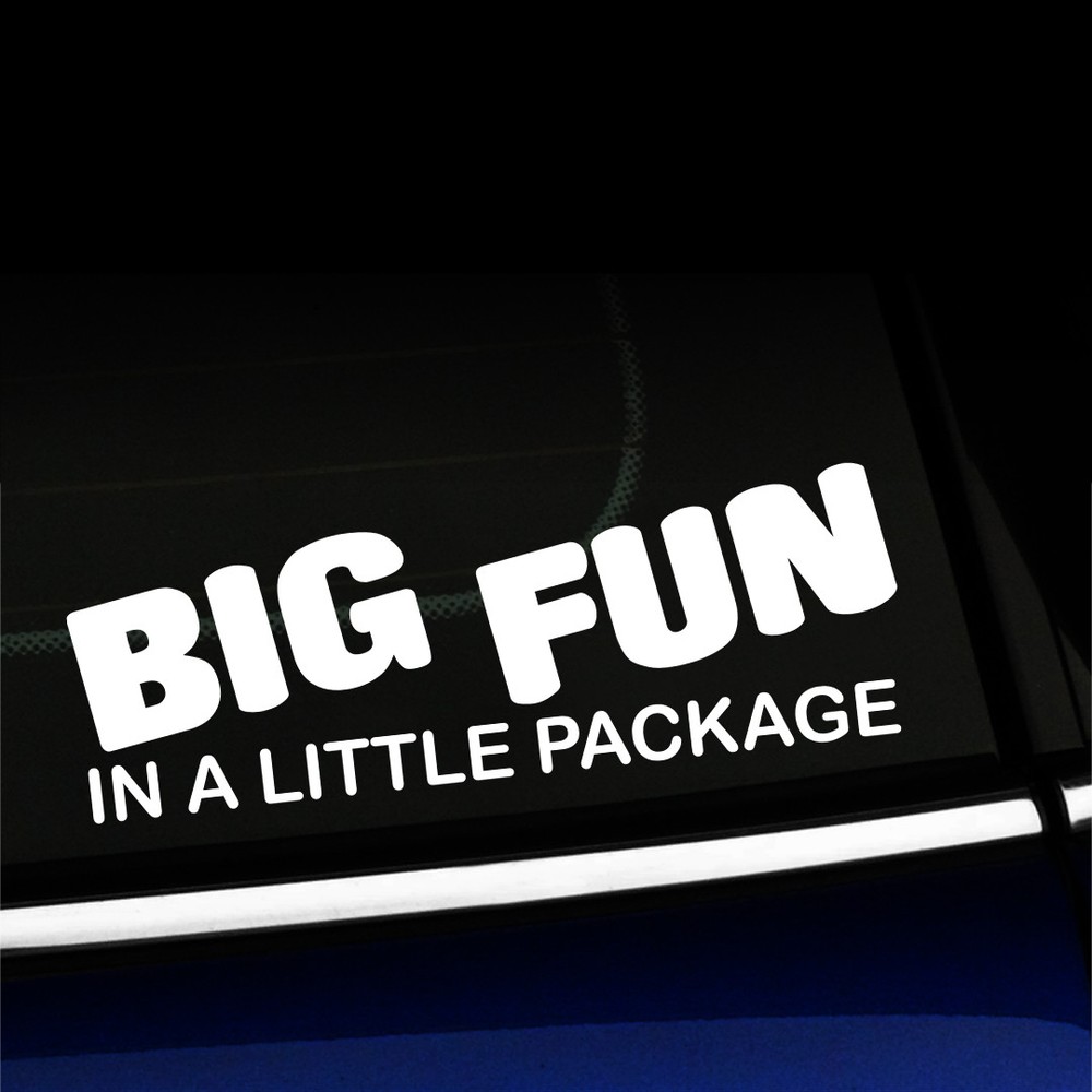 Big Fun – Sticker Decal for MINI Cooper Smart Car Fiat Beetle – Choose color!