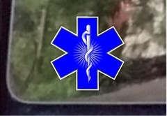 ProSticker 1900 (One) EMT Star Of Life Decal Sticker EMS Ambulance Medical Kit