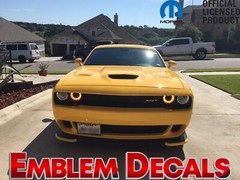 Dodge Durango “SRT” Gril / Hatch Emblem Decal 2018 2019 2020 2021 2022 2023 24