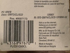 GE 97670 Halogen Replacement Bulb Low Voltage – 50 Watt – 12 Volts GY6.35 Bi-Pin