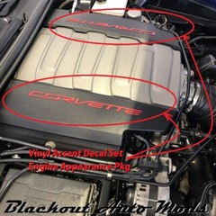 Engine Cover Decal Letter Set For 2014-2019 Chevy Corvette Stingray Models