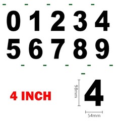 3Pcs 3in/4in Mailbox Number Reflective Digital Sticker HOT