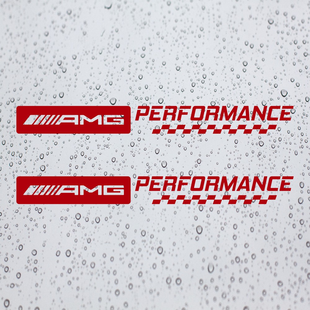 Pair AMG PERFORMANCE Decal Vinyl Stickers for Mercedes-Benz Car Racing Sports