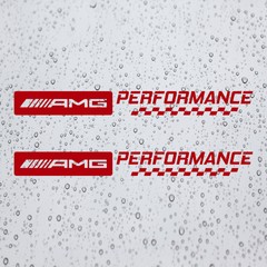 Pair AMG PERFORMANCE Decal Vinyl Stickers for Mercedes-Benz Car Racing Sports