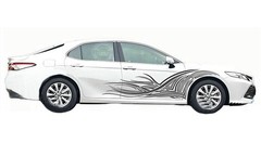 Distorted Flame Stripe Car Sticker For Toyota Camry Corolla Graphics Side Decals
