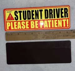Magnetic Student Driver Sign – 2 PCS Reflective Warning Stickers for New Drivers