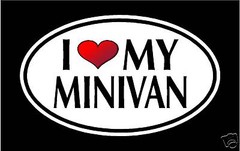5.75″ I LOVE MY MINIVAN vinyl decal sticker…van car