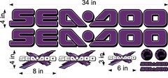 SEA-DOO Logo / PURPLE / 34″ Vinyl Personal Watercraft Replacement Bonus Decals