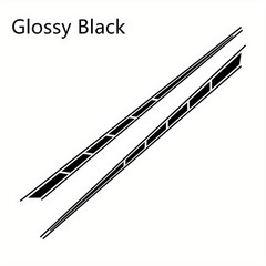Pair Glossy Self-Adhesive Universal Vinyl Stripe Graphics Stickers For All SUV
