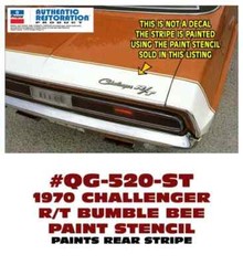 GE-QG-520-ST 1970 DODGE CHALLENGER – R/T BUMBLE BEE – PAINT STENCIL KIT