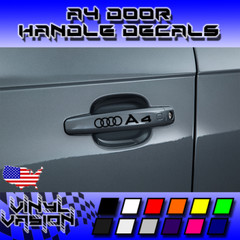 4x Rings Door Handle Decal Sticker for A4 Audi 2.0T Premium Titanium Premium