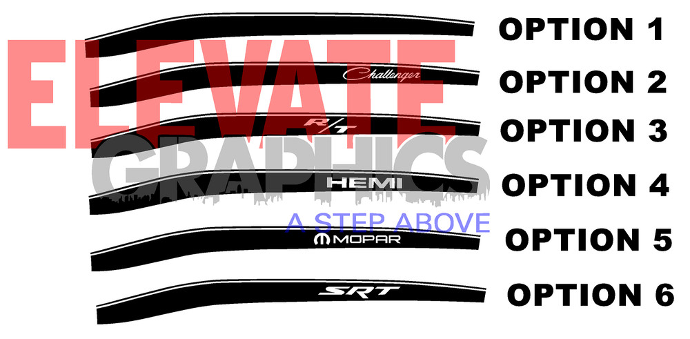 For Dodge Challenger Graphics Side Boost Vinyl Stripes Decals Stickers 2011-2023